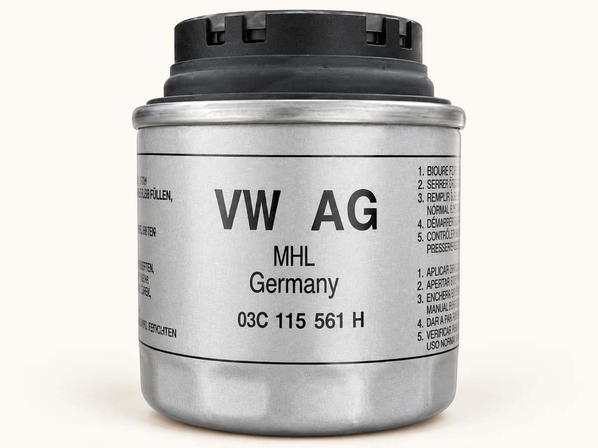 Illustration of vw oil filter · 03c 115 561 h